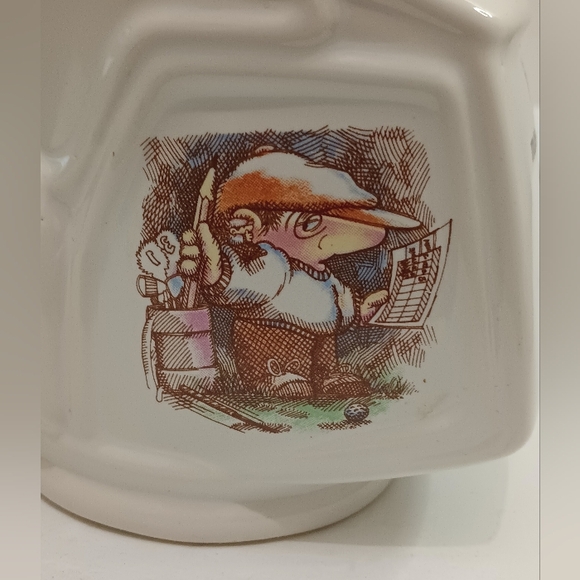 Vintage 1991 Golf Coffee Tea Coco Mug Cup Golfing Pencil Holder - Picture 7 of 13